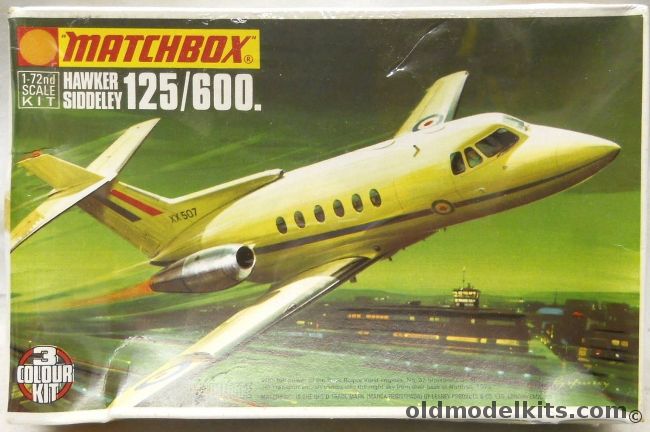 Matchbox 1/72 Hawker Siddeley HS-125 Series 600 - (DH-125 - Hawker), PK-110 plastic model kit