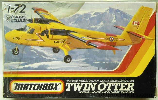 Matchbox 1/72 DH-6C Twin Otter Floats or Gear - RCAF or Aurigny Air Service Ltd, PK-127 plastic model kit