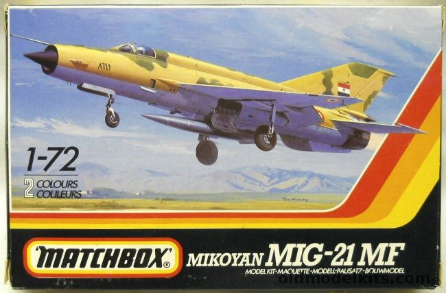 Matchbox 1/72 Mikoyan Mig-21 MK - Egyptian Air Force No 26 Sq 1981 or Finnish Air Force HavLLv 31 1980, PK-41 plastic model kit