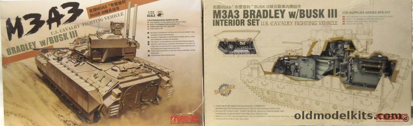 Meng 1/35 M3A3 Bradley With Busk III and SPS-017 M3A3 Interior Set, SS-006 plastic model kit