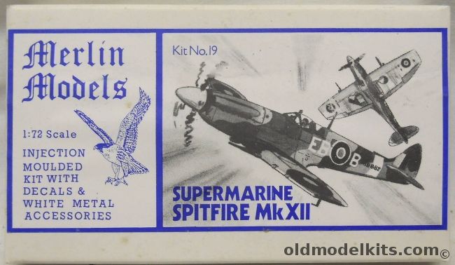 Merlin Models 1/72 Supermarine Spitfire MkXII, 19 plastic model kit