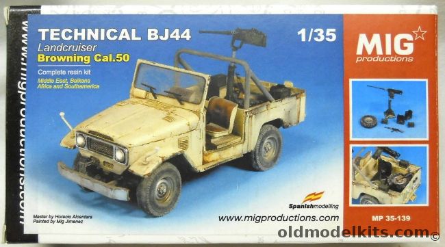 Mig Productions 1/35 Technical BJ44 Landcruiser - With Browing 50 Caliber, MP35-139 plastic model kit