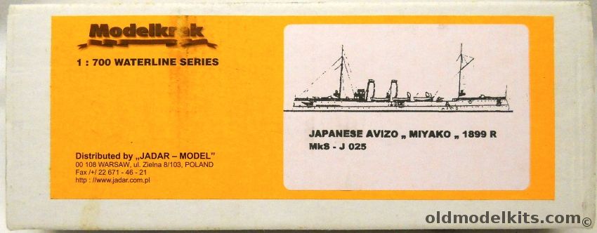 Modelkrak 1/700 Miyako 1899 - Unprotected Japanese Cruiser, MKs-J025 plastic model kit