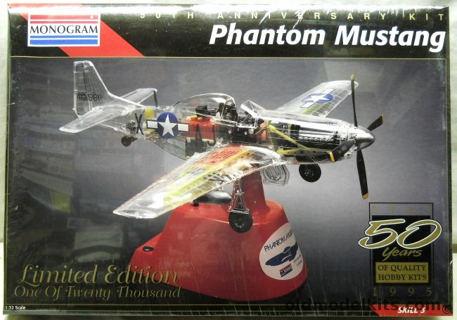 Monogram 1/32 Phantom Mustang P-51D - (F-51D), 0067 plastic model kit