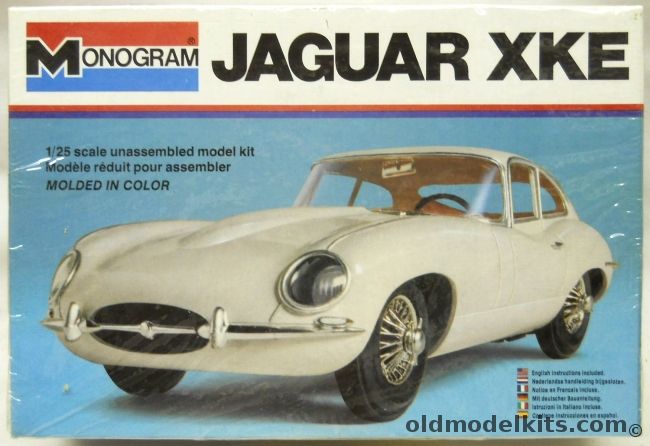 Monogram 1/25 Jaguar XKE - (ex Aurora), 2243 plastic model kit