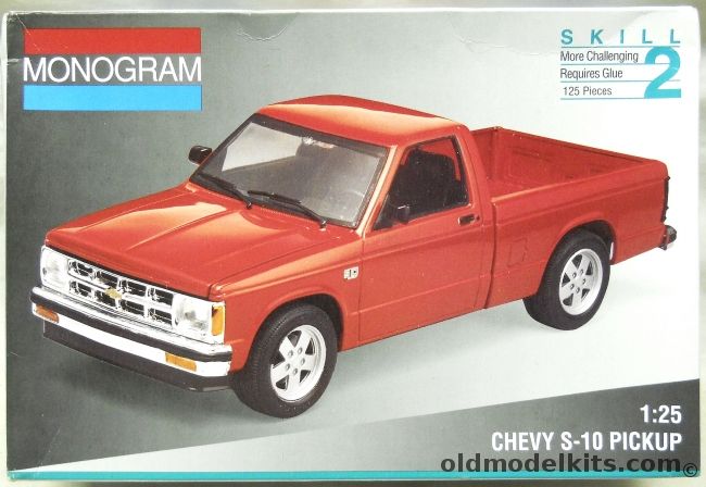 Monogram 1/2 Chevrolet S-10 Pickup Truck - Stock S-10 Or Cameo EL Versions, 2434 plastic model kit