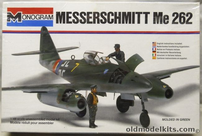 Monogram 1/48 Messerschmitt Me-262 - White Box Issue, 5410 plastic model kit