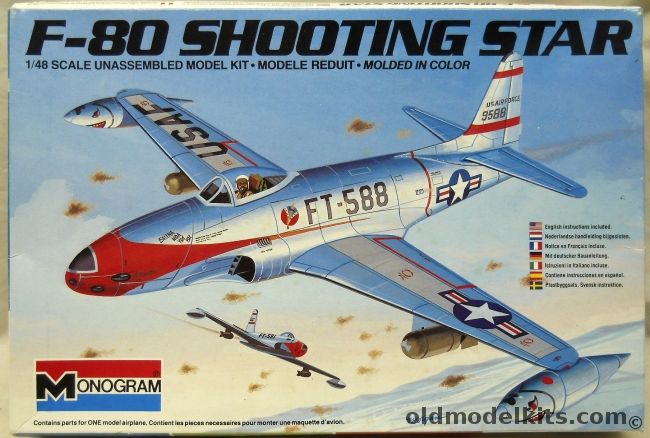 Monogram 1/48 F-80 Shooting Star - USAF 'Ila's Pride' 51st FIW, 5428 plastic model kit