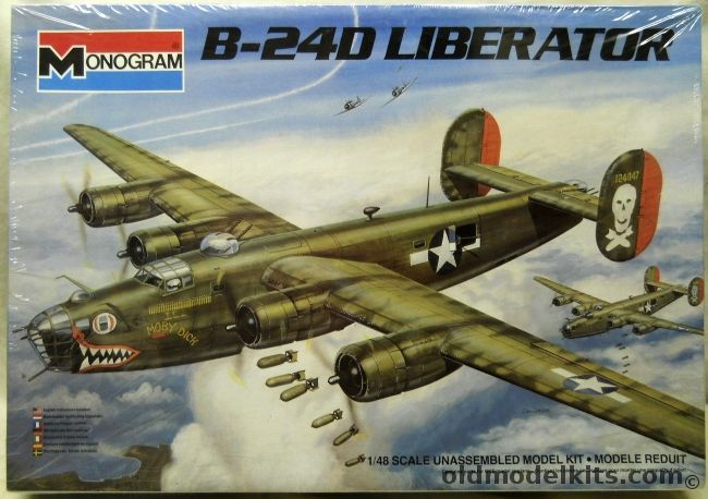 Monogram 1/48 Consolidated B-24D Liberator - Moby Dick 90th BG 5th AF, 5604 plastic model kit