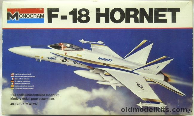 Monogram 1/48 F-18 Hornet - Demonstrator Version (F/A-18 / A-18), 5802 plastic model kit