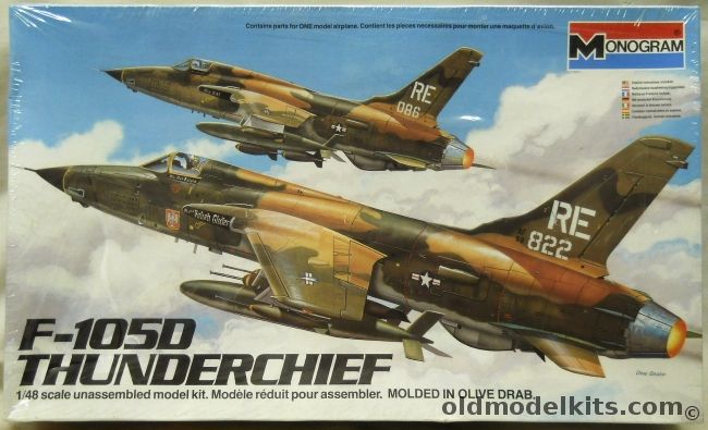 Monogram 1/48 Republic F-105D Thunderchief, 5812 plastic model kit