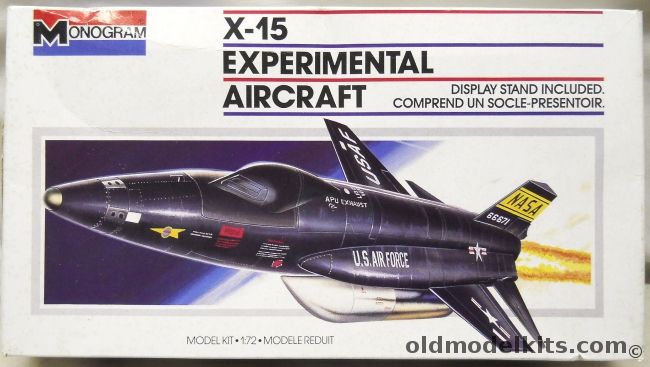 Monogram 1/72 X-15 Experimental Aircraft - Young Astronauts Issue, 5908 plastic model kit