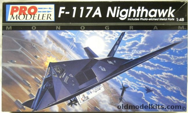 Monogram 1/48 F-117A Nighthawk Pro Modeler - With Photoetched Details, 5922 plastic model kit