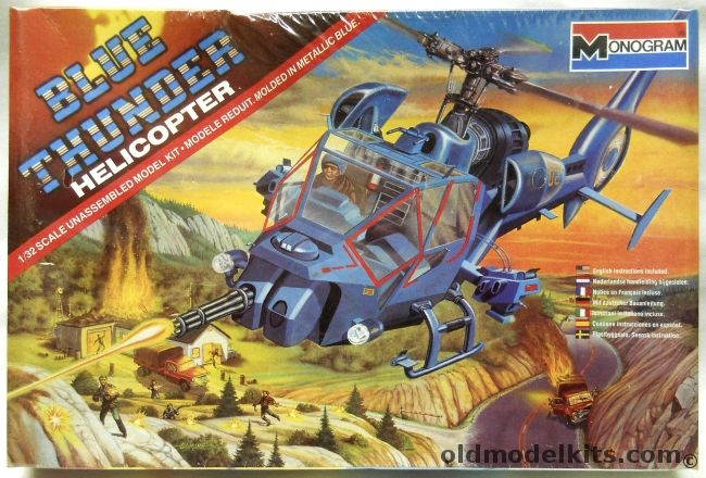 Monogram 1/32 Blue Thunder Helicopter, 6036 plastic model kit