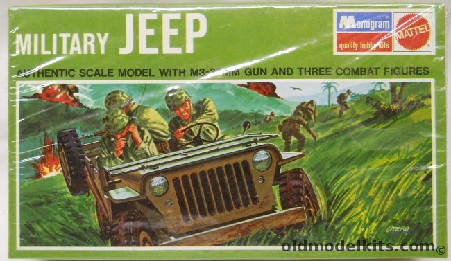 Monogram 1/35 Military Jeep - With M3-37MM Gun and 3 Soldiers, 6864 plastic model kit
