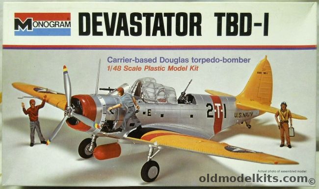 Monogram 1/48 Devastator TBD-1 with Midway Diorama Instructions, 7575 plastic model kit