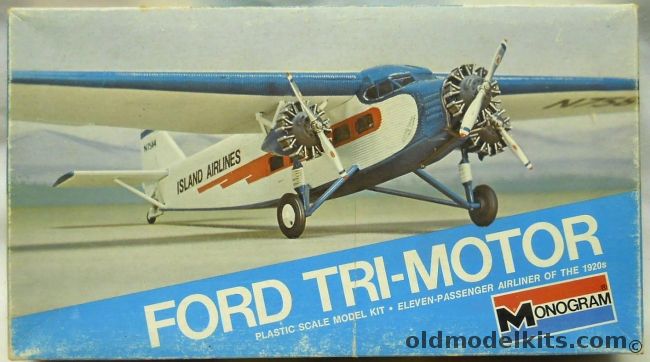 Monogram 1/77 Ford Tri-Motor Island Airways - (Trimotor), 7592 plastic model kit