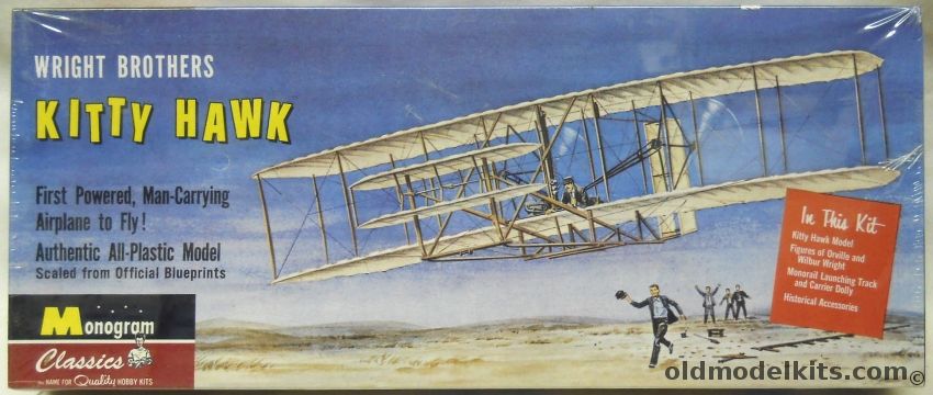Monogram 1/40 Wright Brothers Kitty Hawk, 85-0030 plastic model kit