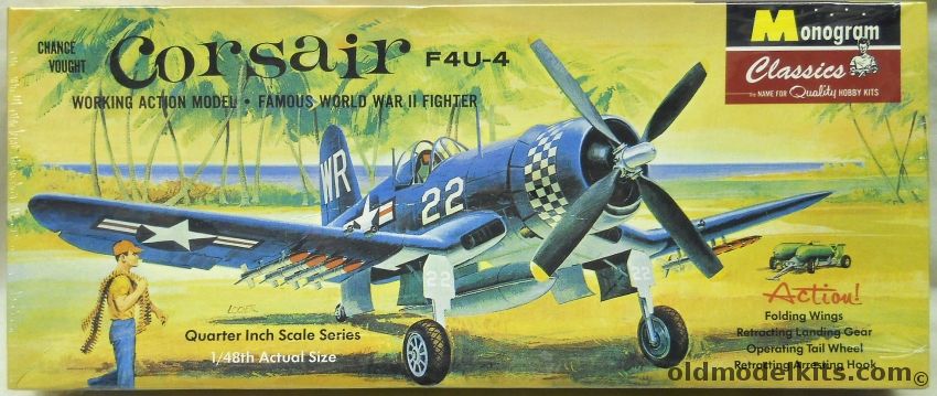 Monogram 1/48 F4U-4 Corsair - Four Star Reissue - (F4U4), 85-0082 plastic model kit