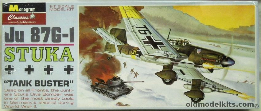 Monogram 1/48 Stuka Ju-87 G-1 - Han Ulrich Rudel - Classics Issue, 85-0207 plastic model kit