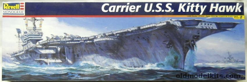 Monogram 1/804 USS Kitty Hawk CV63 Aircraft Carrier, 85-3007 plastic model kit