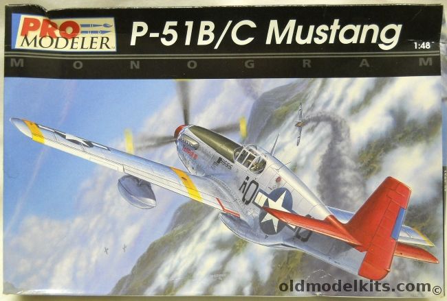 Monogram 1/48 P-51B/C Mustang Pro Modeler - Capt. Edward Toppings 99th Sq Tuskegge Airmen / Lt. Nicholas Megura 334th FS 4th FG / 1st Lt. Edwin Heller 486 FS 353 FG, 85-5931 plastic model kit