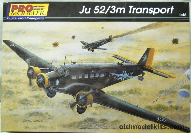 Monogram 1/48 Pro Modeler Ju-52/3m Transport - Luftwaffe 2.KGZbV1 Milos Greece May 1941 or Spanish Civil War Ju-52/3mg4e Salamanca Spain 1936 - (Ju-52), 85-5944 plastic model kit