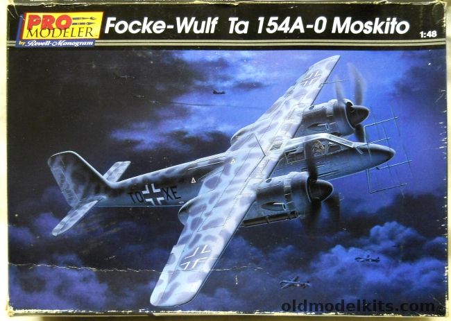 Monogram 1/48 Focke-Wulf Ta-154A-O Moskito - Pro Modeler - (Ta154), 85-5959 plastic model kit