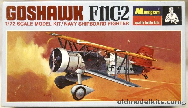 Monogram 1/72 Goshawk F11C-2  - Blue Box Issue - (F11C2), PA210-70 plastic model kit