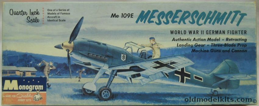 Monogram 1/48 Me-109 Messerschmitt - (Bf-109), PA74-98 plastic model kit