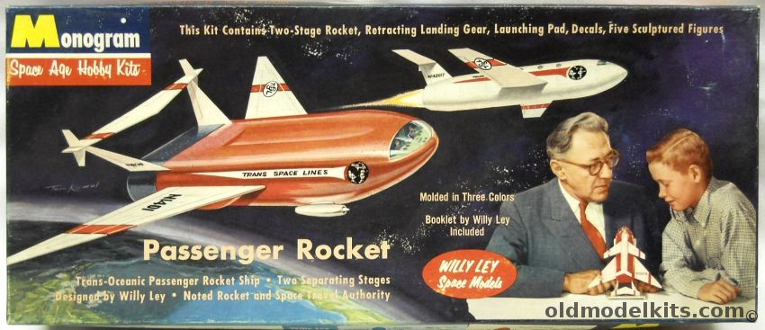 Monogram 1/192 Willy Ley Passenger Rocket, PS47-149 plastic model kit