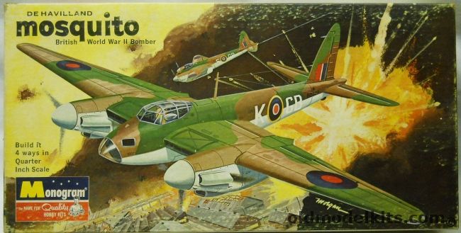 Monogram 1/48 De Havilland Mosquito - N.F.II / Mk.IV / F.B.VI / II Night Intruder - With Microscale RAAF And RAF Decal Sheet - Four Star Issue, PA129-200 plastic model kit