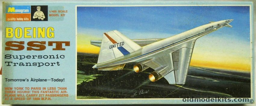 Monogram 1/400 Boeing 2707-200 SST United Airlines, PA211-100 plastic model kit