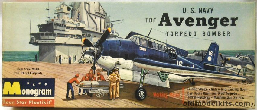 Monogram 1/48 Grumman TBF Avenger - Torpedo Bomber Four Star Issue, PA31-149 plastic model kit