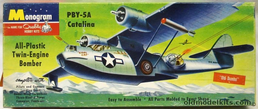 Monogram 1/104 PBY-5A Catalina Cool Cat - With Rubber Tires, PA8-98 plastic model kit