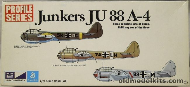MPC 1/72 Junkers Ju-88 A-4 Profile Series - 11/KG 3 'Blitz Geschwader' North Russian Front 1941 / 1 St(F)/121 Libya 1942 / 11/KG 54 Totenkopf Geschwader Russia 1942, 2-1505-150 plastic model kit