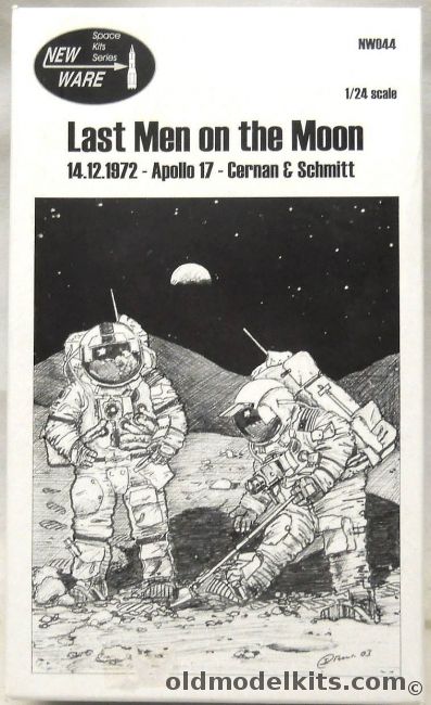 New Ware 1/24 Last Men On The Moon - 14-12-1972 Apollo 17 Cernan And Schmitt, NW044 plastic model kit