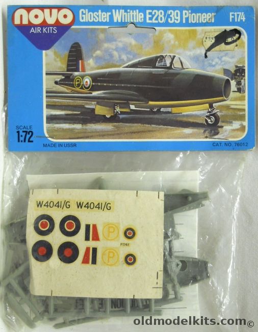 Novo 1/72 Gloster Whittle E28/39 Pioneer - Bagged - (ex Frog), F174 plastic model kit