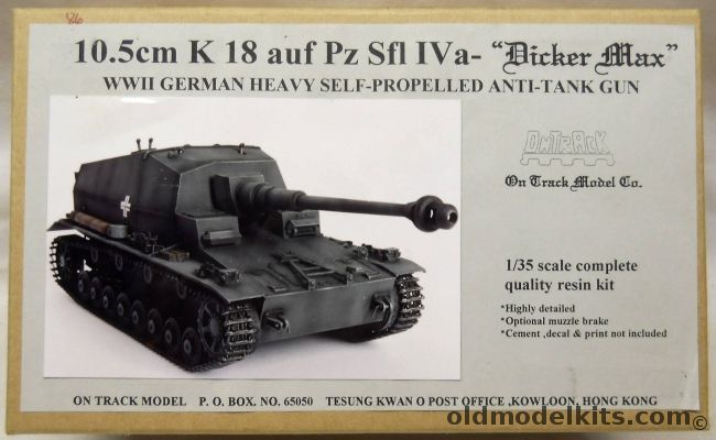 On Track Model 1/35 10.5cm K18 auf Pz. Sfl. IVa Dicker Max, 35003 plastic model kit