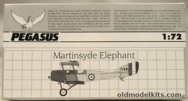 Pegasus 1/72 Martinsyde Elephant, 4015 plastic model kit