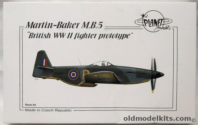Planet Models 1/72 Martin-Baker M.B.5 - (MB5) - British WWII Fighter Prototype, 112 plastic model kit