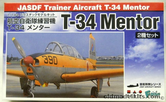 Platz 1/144 TWO T-34 Mentor - JASDF Trainer Aircraft - With Markings For 8 Aircraft, PF-21 plastic model kit
