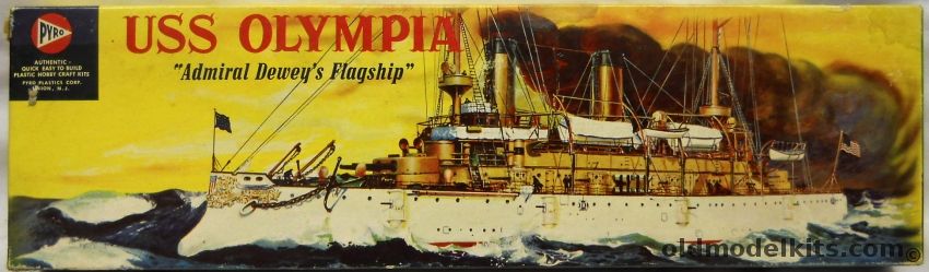 Pyro 1/240 USS Olympia - C6 Protected Cruiser Admiral Dewey's Flagship, 333-198 plastic model kit