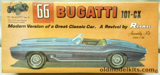 Renwal 1/25 1966 Bugatti 101-CX Modern Classic Revival, 106-198 plastic model kit