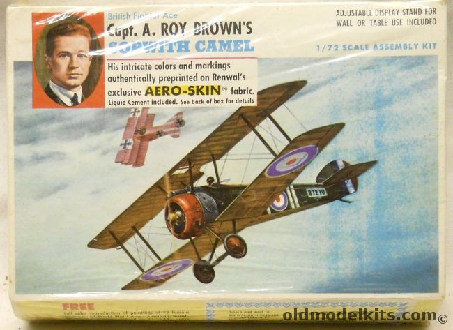 Renwal 1/72 Sopwith Camel Aeroskin - Capt. A. Roy Brown's Aircraft, 267-79 plastic model kit