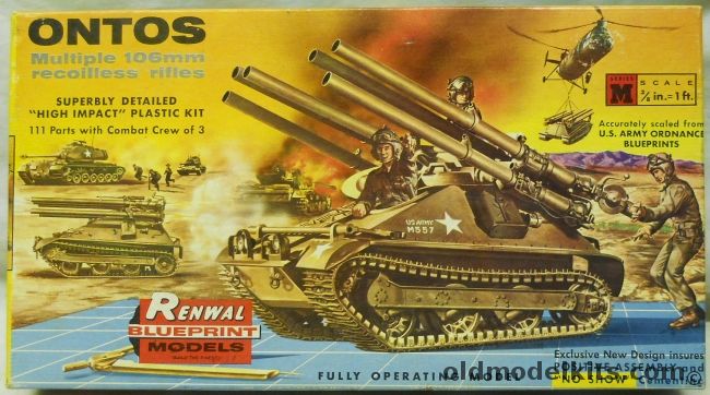 Renwal 1/32 M-50 Ontos - The Thing With The Sting, M557-100 plastic model kit