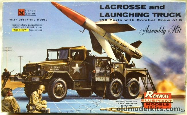 Renwal 1/32 Lacrosse And Launching Truck - With Combat Crew - Blueprint Issue, M560-298 plastic model kit