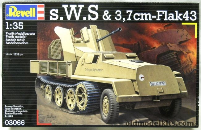 Revell 1/35 s.W.S. And 3.7 cm Flak 43 - German Army First Production Vehicle Dec 1943 / Flak Regiment Hermann Goring Div 1943-45 /  Eastern Front Germany Spring 1945 / Ammunition Carrier - (SWS), 03066 plastic model kit