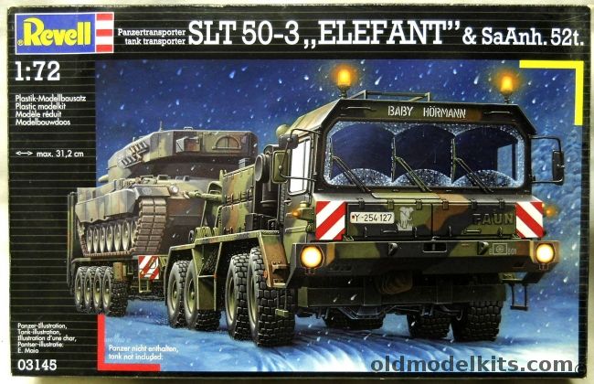 Revell 1/75 SLT50-3 Tank Transporter Elefant And SaAnh.52t., 03145 plastic model kit