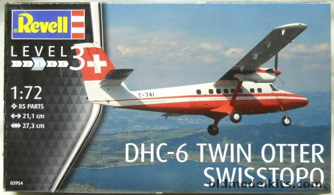Revell 1/72 DH-6 Twin Otter - Swisstopo Floats or Gear - RCAF 440th Sq Alberta 1981 or Aurigny Air Service Ltd Channel Islands 1982, 03954 plastic model kit